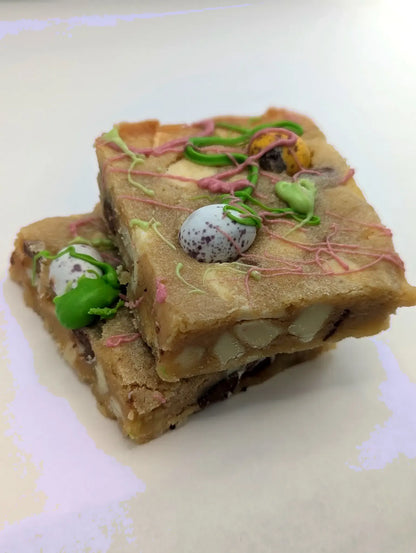 Bakes by bear blondies topped with mini eggs
